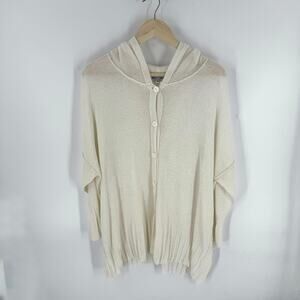 Ball of Cotton Womens Cream Drop Shoulder Long Sleeve Button Down Cardigan Sz S